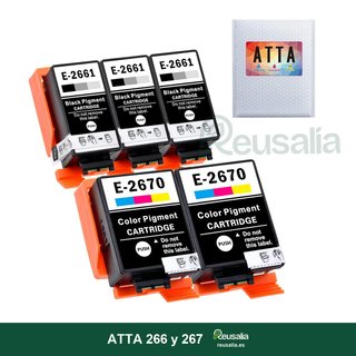 Cartuchos Tinta ATTA 266 y 267 Compatibles Epson