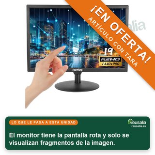 CON TARA - Monitor Touch Suprlipy 19" SY19WM, Schermo Rotto