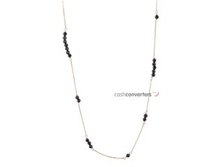 collar oro 18k con piedra con cuarzo 22cm