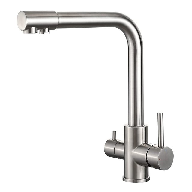 Grifo Cocina Ibergrif M22109A 3 Vías Acero