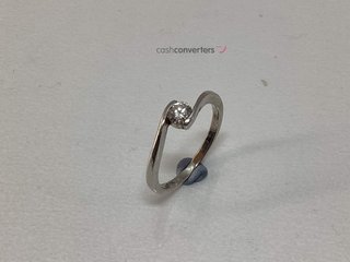 anillo plata 925mm con piedra con diamante de laboratorio