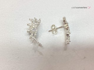 pendientes plata 925mm con piedra con circonita