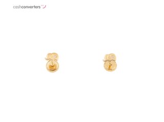 pendientes oro 18k con piedra con circonita,sin piedra