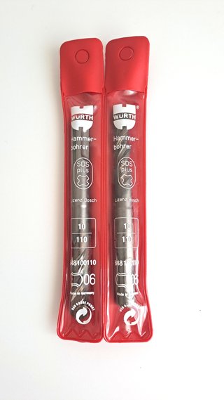 2 Brocas percusión SDS-Plus Wurth 10mm