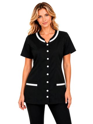 XS Chaqueta mujer negra con blanco