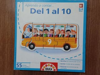 Puzzle Educa Aprender Contar 1-10