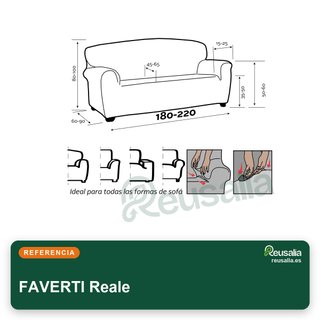 Fodera per divano Faverti 3 posti Reale Beige