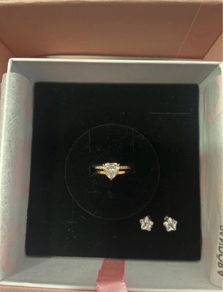 Anillo Pandora con Piedra en Forma de Corazón