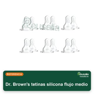 Tetinas Dr. Brown's Silicona Flujo Medio