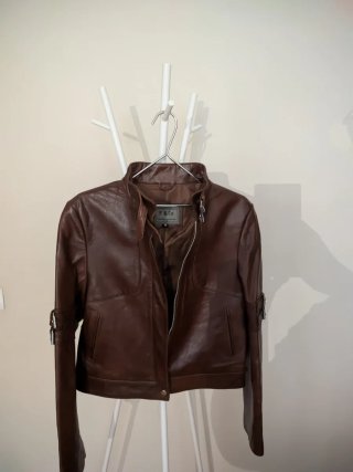 Chaqueta Piel Marrón F & Co Talla M