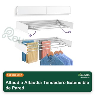 Tendedero Altaudia Pared Aluminio Plegable 120cm