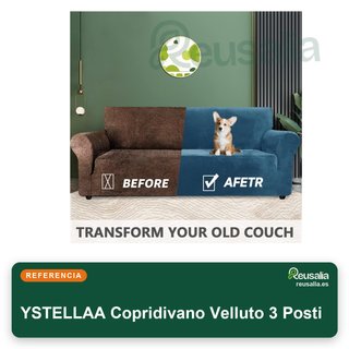 Fodera per Divano YSTELLAA in Velluto 3 Posti Blu