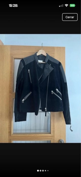 Chaqueta piel mango