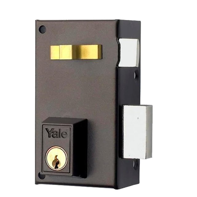 Cerradura Yale 56-A Derecha Redondo Sobreponer