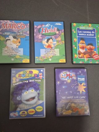 Lote de 5 DVDs Infantiles