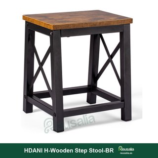 Taburete HDANI Madera Escalera 28x21x33cm