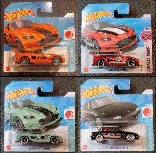 Lote 4 Hot Wheels Mazda MX-5 Miata