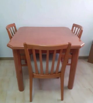 Mesa Extensible de Madera 90x90-180cm. Impecable!