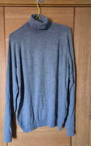 Jersey Zara cuello alto gris Talla L