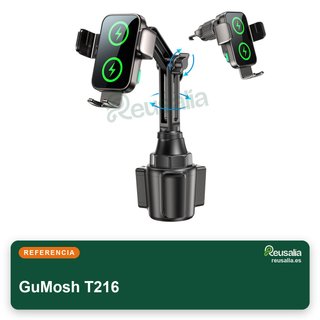 Cargador Inalámbrico GuMosh Coche 15W Doble Bobina