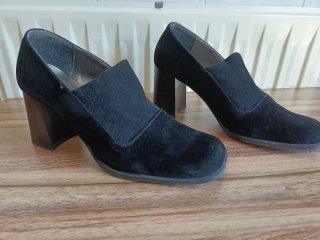 Zapatos terciopelo tacón mujer talla 37