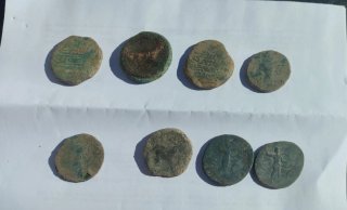 Lote monedas romanas para limpiar