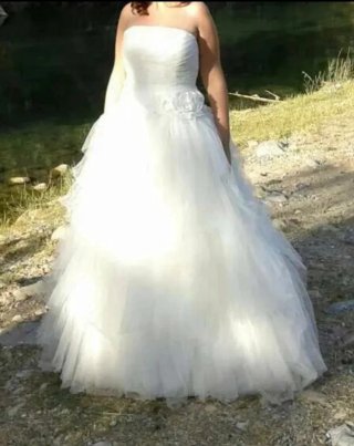 Vestido de novia blanco Aire (rosa clara)