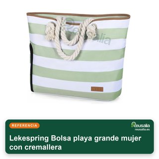 Bolsa Playa Grande Mujer con Cremallera