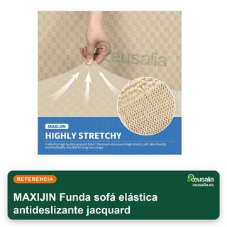 Fodera elastica antiscivolo in jacquard per divano a 3 posti