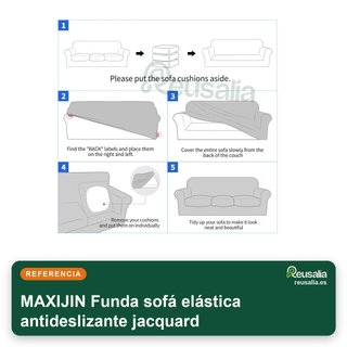 Fodera elastica antiscivolo in jacquard per divano a 3 posti
