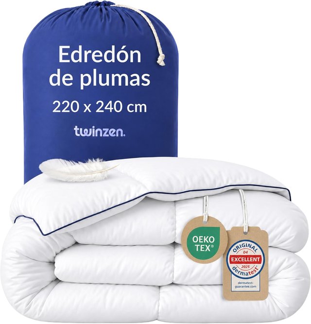 NUEVO Edredón nórdico plumas 220x240 Twinzen