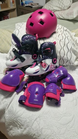 Set de Patines, Casco y Protecciones Oxelo