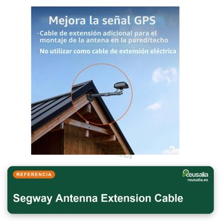 Cable Segway Extensión Antena 10 m Cortacésped