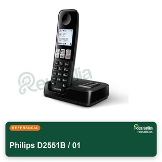 Teléfono Inalámbrico Philips D2551B / 01