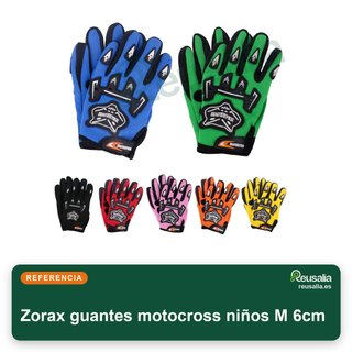 Guantes Zorax Motocross Niños M 6cm
