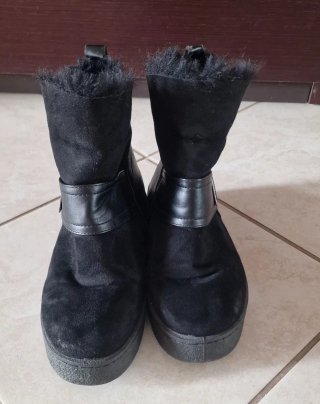Stivaletti / Stivali invernali neri con pelliccia