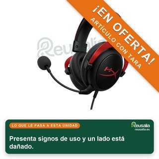 CON TARA - Cascos Gaming HyperX KHX-HSCP-RD Cloud II Sonido