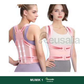 Corrector Postura MUMIK Espalda Hombros Rosa