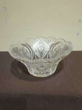 Centro de mesa de cristal tallado