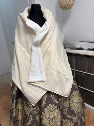 Mantón de Fallera Beige