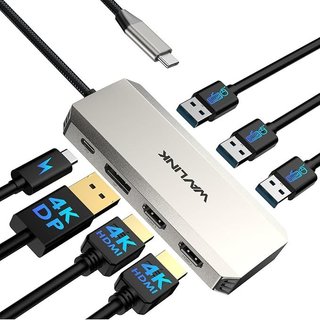 WAVLINK Estación acoplamiento triple pantalla 4K