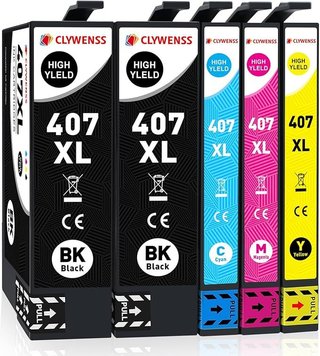Clywenss Cartuchos 407XL Epson Workforce Pro