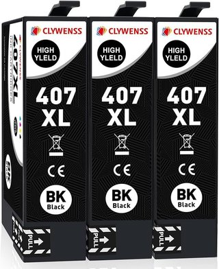 Clywenss Cartuchos Tinta Negro Epson 407XL
