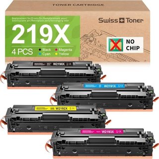 Swiss toner 219X 4x Toner No chip HP MFP 3302FDWG