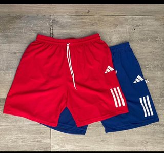 2 Shorts Adidas (Rojo y Azul)