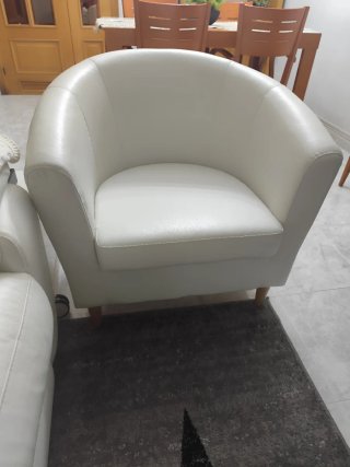 Sillón de Polipiel Blanco