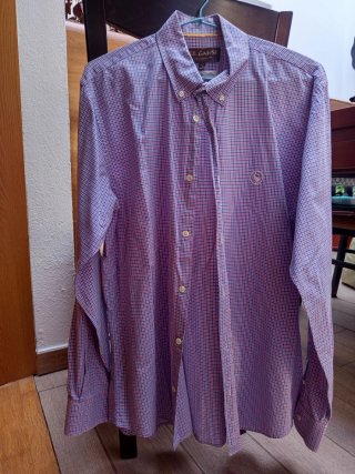 Camisa El Ganso Cuadros Azul y rosa
