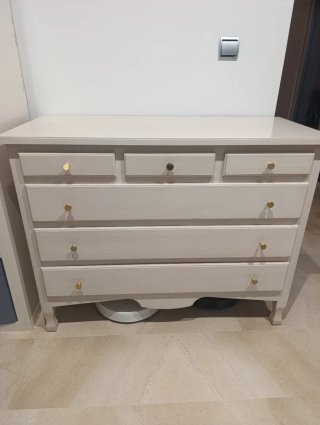 Cajonera de madera maciza ,color blanco