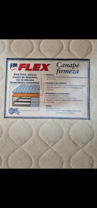 Somier FLEX Canapé firmeza 90x200 o 180x200