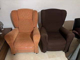 2 Sillones Reclinables Salón Tela